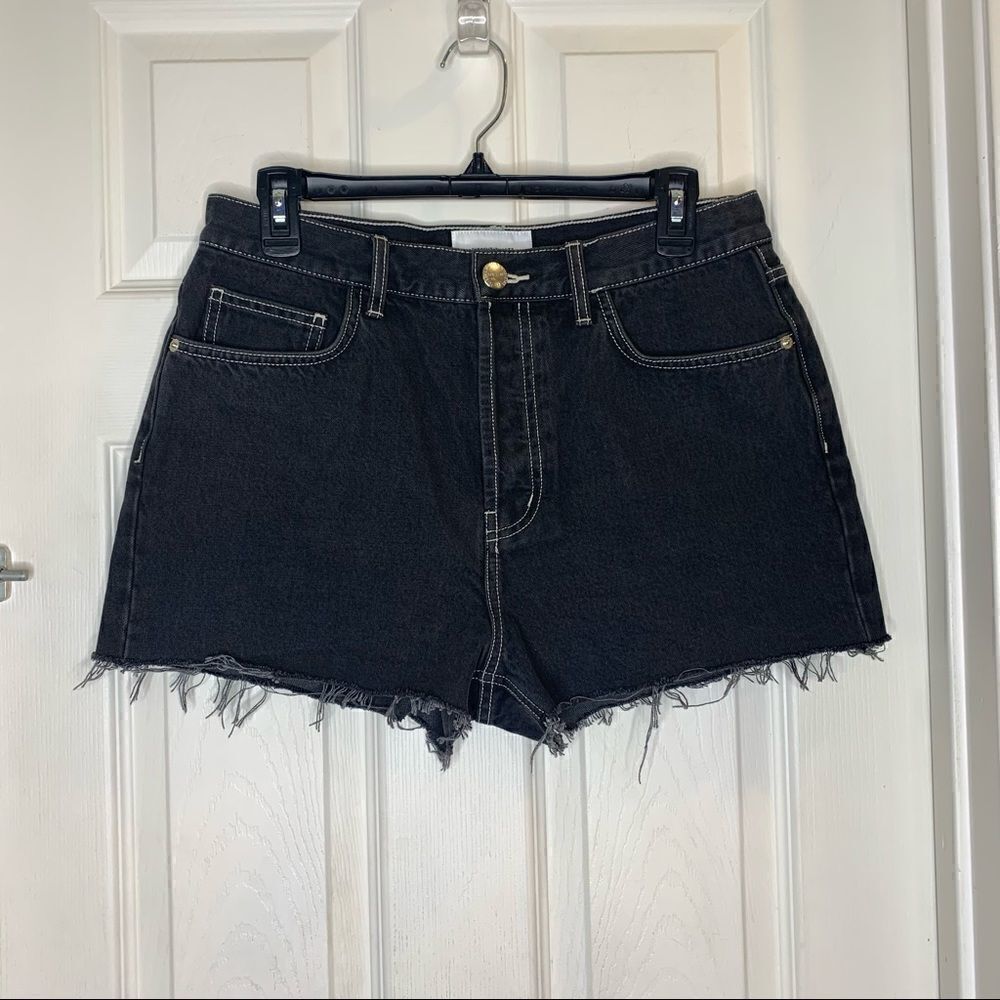 Current/Elliott The Ultra High Waist Short Conary W/Cut Hem Size 30